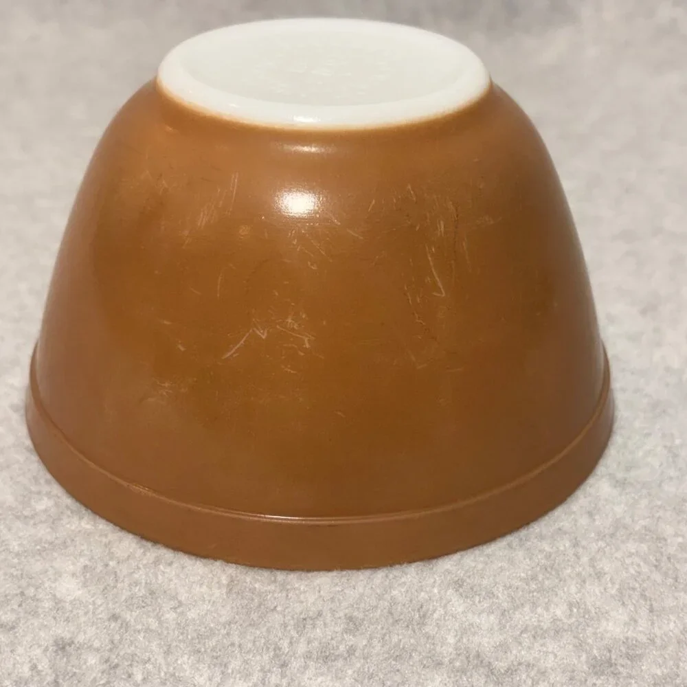 Vintage PYREX Bowl Brown #401 Nesting Mixing Ovenware Kitchen Made in USA - Picture 5 of 8